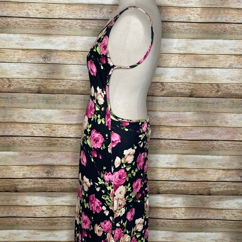 Go Jane| Backless Maxi Dress| Floral Print| Medium